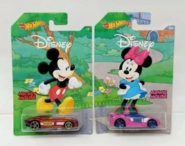 Hot Wheels Disney Mickey Fast Felion + Minnie Mouse Quick N’ Sik NEW Sea... - $7.32
