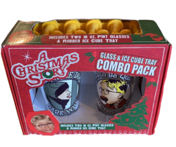 &quot;A Christmas Story&quot; Glass &amp; Ice Cube Tray Combo Pack - £20.23 GBP