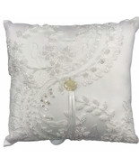 Ivy Lane Design Victorian Ring Pillow White Seed Beads Embroidery Sequin... - $59.69 CAD