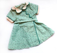 American Girl Doll KIT Birthday Dress Green Floral Retro 1930s Style Tagged AG - £17.08 GBP