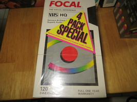 Focal 4 Pack T-120 VHS Tapes - $6.92