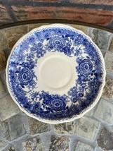 Vintage Villeroy &amp; Boch Porcelain Blue Burgenland Mettlach Saucer 5-1/2&quot; France - £5.97 GBP