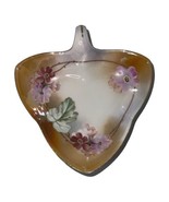 Vintage RS Germany Pink Flowers Floral Nappy Glass Dish Ceramic Handle - €9,68 EUR