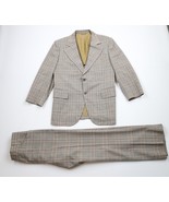 Vtg 60s 70s Streetwear Mens 38R 2 Piece Wool Wedding Bell Bottoms Suit P... - $3,453.84 MXN
