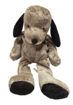 RARE Russ Cappuccino tan brown velvet puppy dog beanbag beanie 12&quot; Vintage - $79.19
