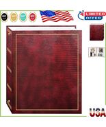 Refillable 3-Ring Photo Album in Burgundy - 100 Pages for Cherished Memo... - $29.69