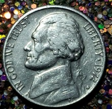 *** 1972 D Jefferson Nickel Letters On Rim On Reverse - £3.12 GBP