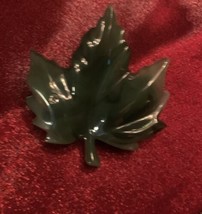 Vintage Avon Lucite Leaf Pin Brooch With Clear Rhinestone Accent - £4.67 GBP