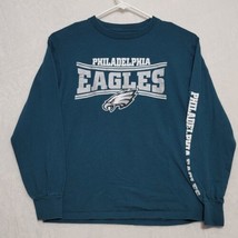 Majestic Philadelphia Eagles Mens T Shirt Size M Medium Green Long Sleev... - $23.87