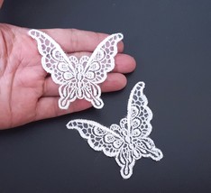 5pcs -20 pcs Small White Butterfly Lace Patch Craft Appliques Motif Sew ... - £4.71 GBP+