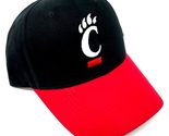 National Cap MVP Cincinnati Bearcats Logo Black &amp; Red Curved Bill Adjust... - £13.81 GBP