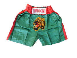 M KIDS Muay Thai Boxing Shorts Pants MMA Kickboxing unisex Tiger green - £14.38 GBP