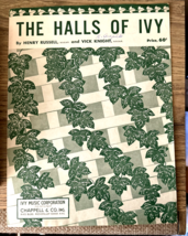 The Halls of Ivy Vintage Sheet Music 1950 Piano Vocal, by Russell &amp; Knight - $12.00