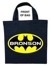 Batman Trick or Treat Bag, Personalized Batman Halloween Bag, Custom Bat... - $15.83+