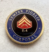 U.S. Marine Corps Semper Fidelis E-4 Corporal Challenge Coin. - £13.15 GBP