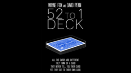 The 52 to 1 Deck Blue (Gimmicks and Online Instructions) by Wayne Fox - Trick - £24.78 GBP