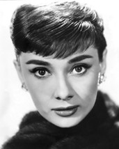 Audrey Hepburn B&amp;W Close Up Head Shot 16X20 Canvas Giclee - £54.92 GBP