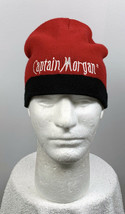 Captain Morgan Rum Beanie Hat Embroidered Red &amp; Black - £14.99 GBP