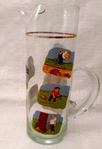 Golfer Martini Pitcher Glass Beaker Style Barware - Ashby Golf Cartoon - $9.59