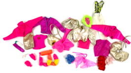 Vintage Barbie And The Rockers 1980&#39;s Clothes Lot Accessories Gold Metallic - £32.73 GBP