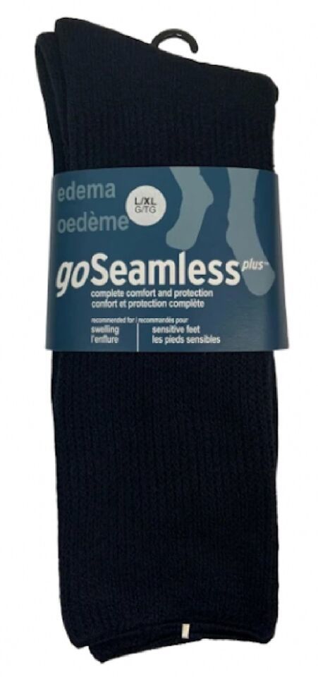GoSeamless Edema Diabetic Socks Black Small/Medium - $14.55