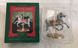 Vtg Hallmark Ornament Carousel Horse 2nd In Series 1989 Collectible Holly Nib - £10.94 GBP