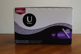 U by Kotex Security Tampons Super Plus 50 Count Unscented NIB Stored Smoke Free - $75.00