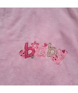Just Born baby blanket pink ladybug letters flowers hearts girls soft Vi... - $75.00