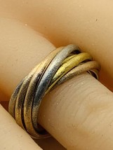 QG 925 Italy Sterling Silver Multi Bands 8 And Tones Size 6  Ring - £51.13 GBP