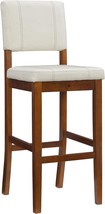 18&quot;W X 20&quot;D X 45&quot;H Linon Fba_ Milano Bar Stool In Off-White. - £73.91 GBP