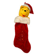 Vintage Disney Winnie The Pooh 3D Plush Christmas Stocking Santa Hat 23&quot;... - $25.49 CAD