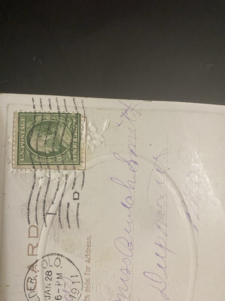 Vintage 1900’s Benjamin Franklin Green One Cent Postage Stamp On Stamped... - $74.25 Vintage 1900’s Benjamin Franklin Green One Cent Postage Stamp On Stamped... - $74.25