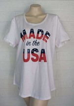 NWT General Standard L Red White Blue Made in the USA Ladies T-Shirt - £13.15 GBP