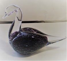 Vtg crystal art glass swan figurine - £78.33 GBP