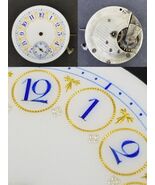 antique pocket watch movement face ORNATE GOLD GILD mystery 16s - $727.72 MXN