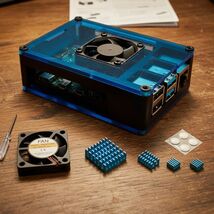 Raspberry Pi 4 Case, Acrylic Mini Case with 35mm Cooling Fan and Aluminu... - $280.06 MXN