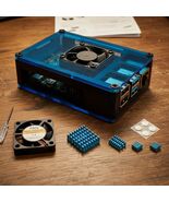 Raspberry Pi 4 Case, Acrylic Mini Case with 35mm Cooling Fan and Aluminu... - $280.06 MXN