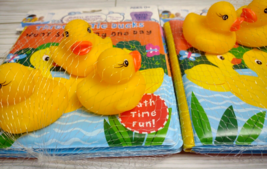 2 Three Little Ducks Bath Fun Waterproof Book 3 Squirty Toys Squirt Duck Duckies - £23.52 GBP