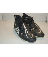 Nike Alpha Menace Pro 3 Mid CT6649-001 Men&#39;s Size 9.5 Black Football Cle... - $34.64