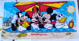 Walt Disney World Mickey Minnie Goofy Donald Foldable Beach Towel Backpa... - £22.99 GBP