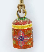 Vintage Swiss Cow Bell Metal Decorative Emboss Hand Painted Farm Animal BELL569 - £50.61 GBP