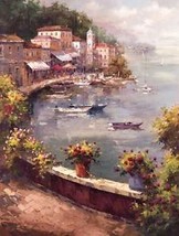 Italian Harbor by Peter Bell Canvas Giclee - £101.91 GBP