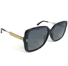 Gucci Sunglasses GG 3857/F/S CSAHD Black Gold Silver Square Frames w Blue Lens - £99.08 GBP