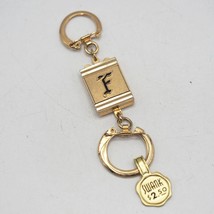 Vintage Swank Kum-A-Part Valet Key Ring NOS Monogrammed &quot;F&quot; - £11.67 GBP