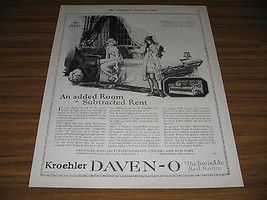 1921 Vintage Ad Kroehler Daveno-O Sleeper Sofa 2 Pretty Ladies in Night Clothes - £14.51 GBP