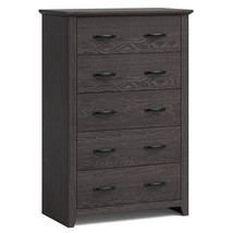 Tall Storage Dresser with 5 Pull-out Drawers for Bedroom Living Room-Gra... - £171.57 GBP