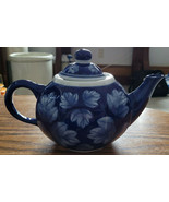 Designpac Blue And White Tea Pot Made In China Leaves Collectible Decora... - £17.42 GBP