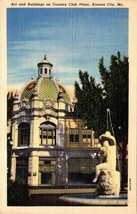 Art &amp; Buildings on Country Club Plaza Kansas City MO Postcard PC185 - £3.73 GBP