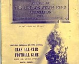 ELKS All Star High School Football Game Program Baker Oregon 1958.  - £22.08 GBP