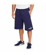 PUMA Fleece Logo Shorts Drawstring Waist Blue Black or Gray Men&#39;s Sz S-X... - $400.94 MXN